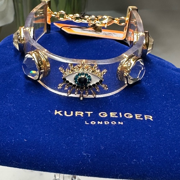 Kurt Geiger Jewelry - Kurt Geiger Gold and Clear Evil Eye Bracelet
